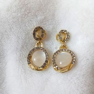 Rhinestone opal earrings